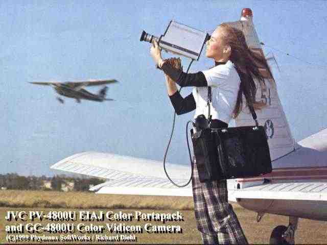 JVC PV-4800U in use by a pretty girl.