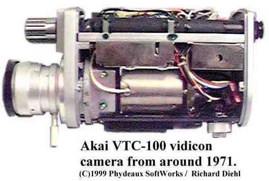 Akai VC-100 vidicon camera internal view
